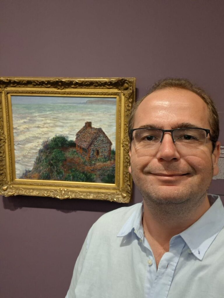 Eu na exposição do Monet no MASP
