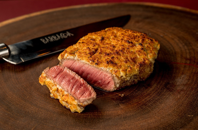bife ancho com crosta de alho barbacoa